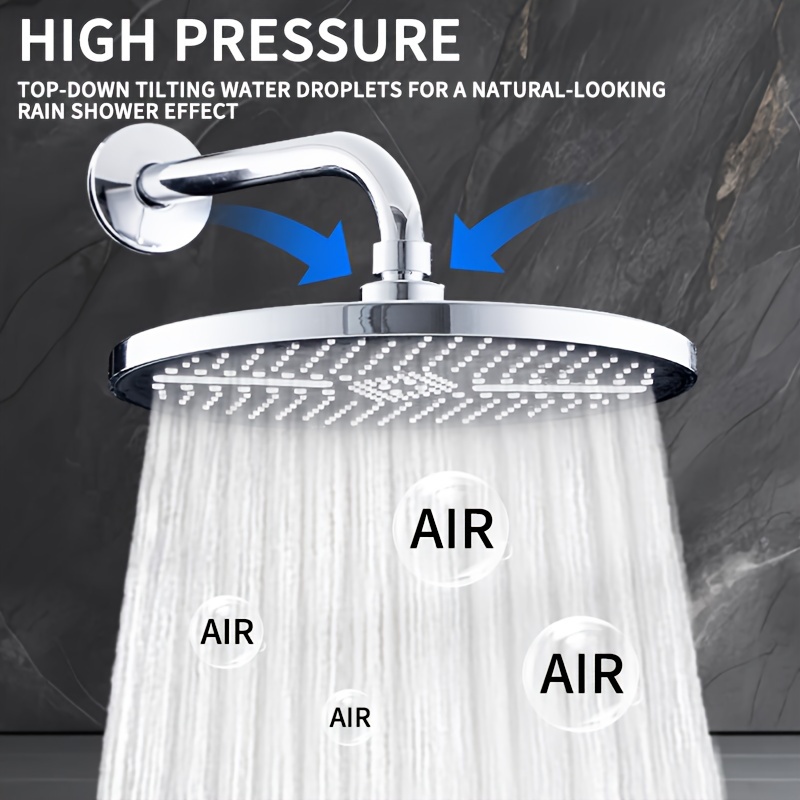 25.4 cm Square Top Shower Head, Bathroom Shower Tool