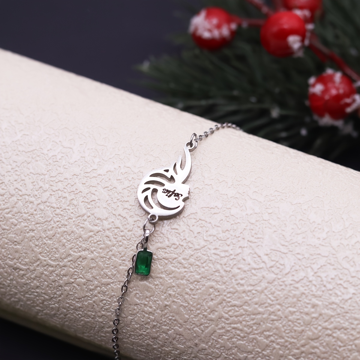 Custom Name Engraved Mermaid Bracelet, Stainless Steel Adjustable