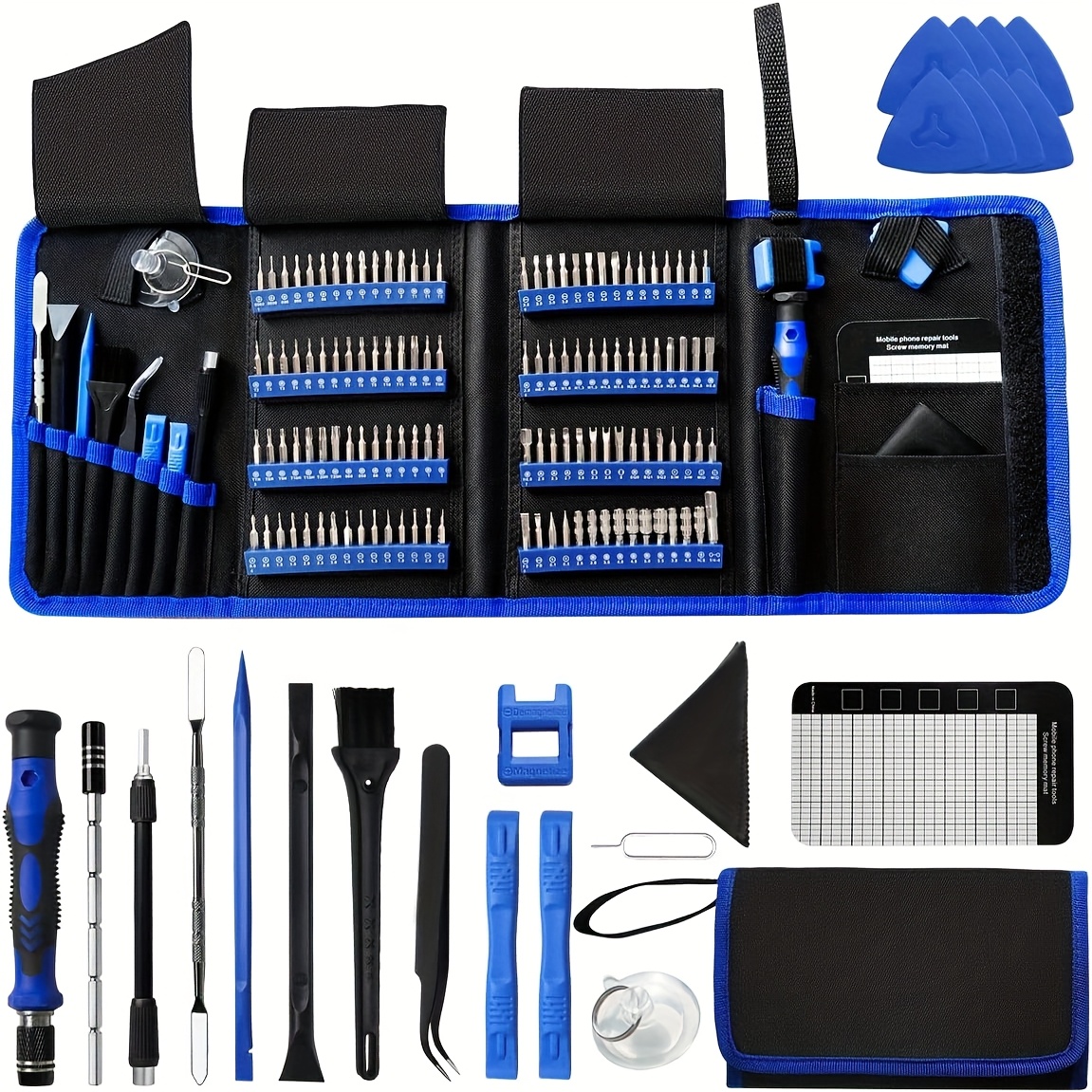 142 In 1 Professional Electronics Precision Screwdriver Set With 120 Bits Magnetic Repair Tool Kit For Phone, Computer, Laptop, Pc, Tablet, Game Console, And