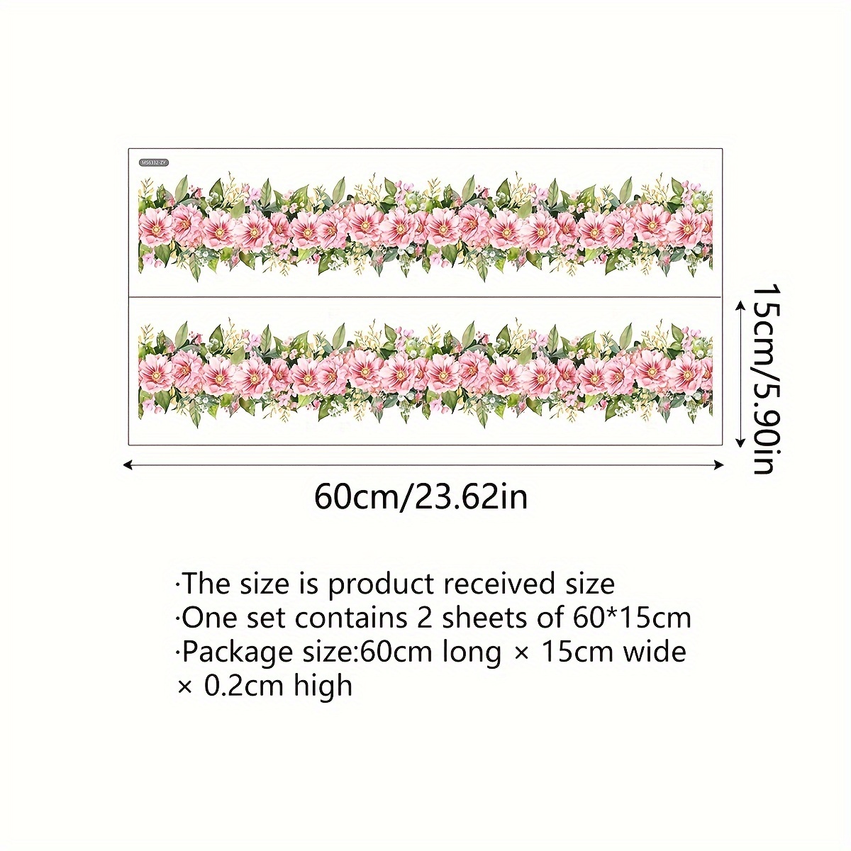 Fresh Plant Floral Waist Line Skirting Line Wall Sticker Living Room Bedroom Home Decoration Wall Sticker Painting