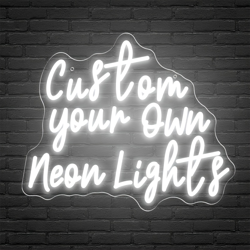 TEMU Custom Led Neon Sign - Wedding, Family Gathering & Event Decoration, Neon Logo & Letter Led Custom Neon Sign, Usb-powered With Switch, Suitable