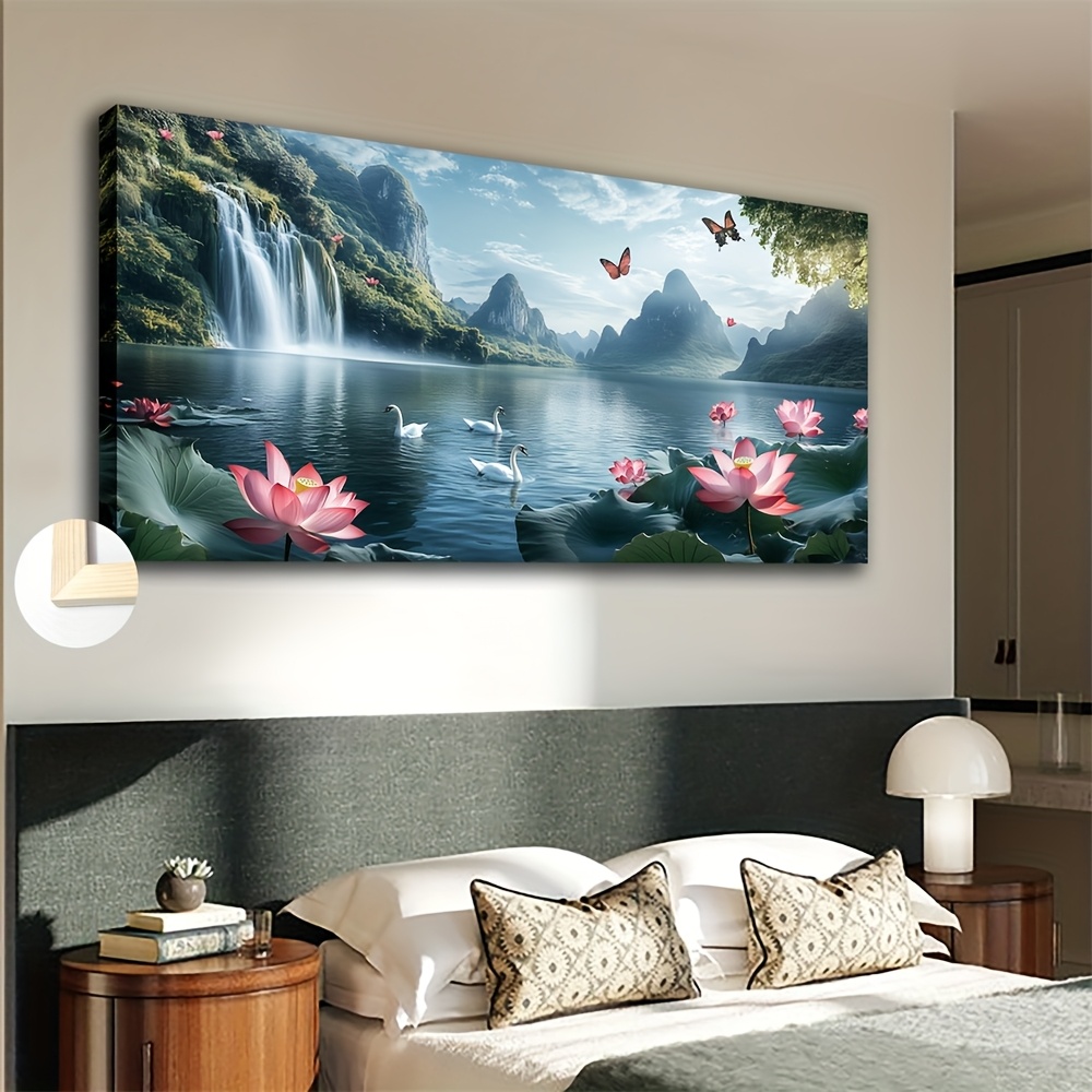 TEMU 2d Flat, 2d Flat, Large Framed Poster Decoration Measuring 50x100cm (20x40 Inches) Featuring , Suitable For Decorating Bedrooms, Homes, Offices,