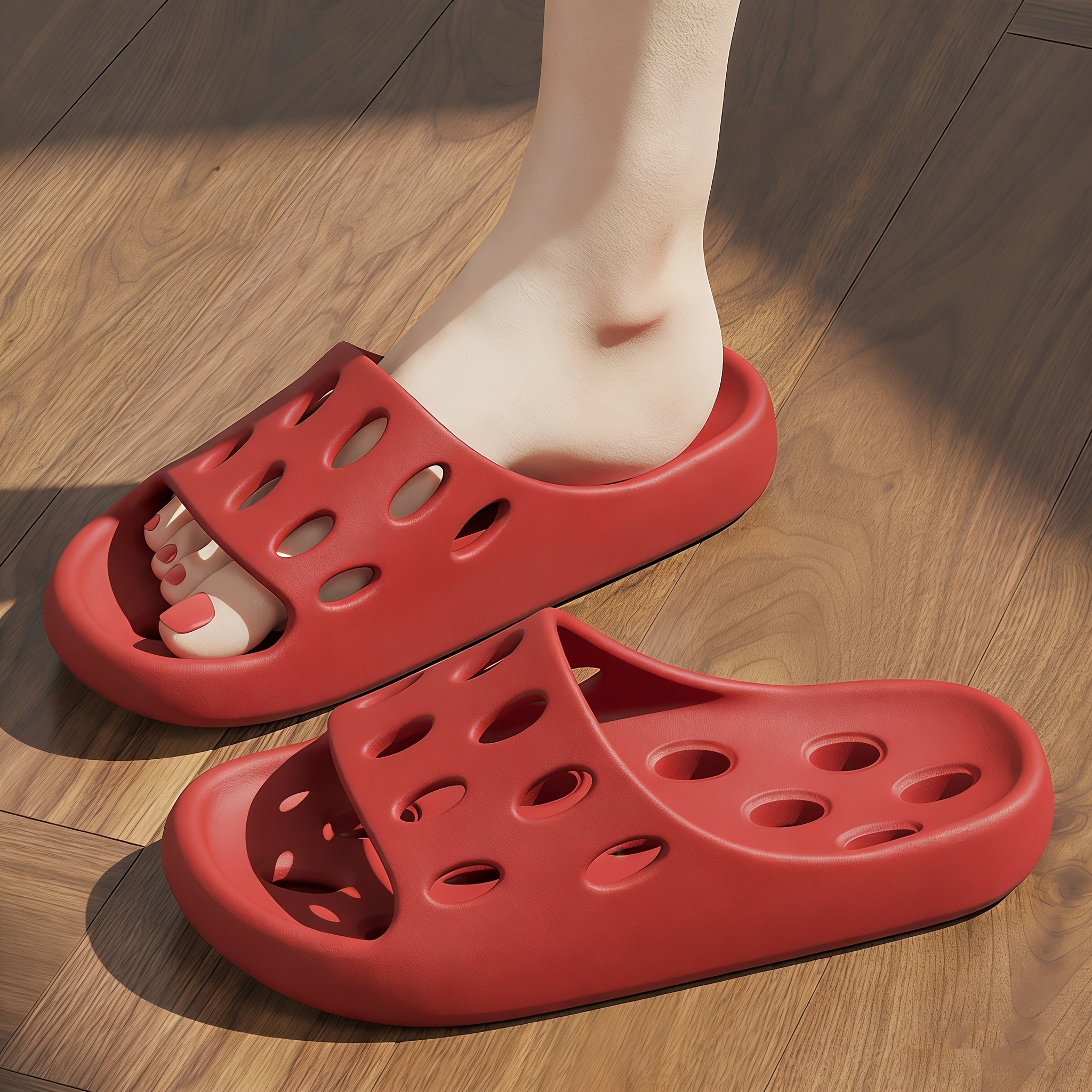 fashion solid color versatile eva   bathroom slippers mens fashion sandals home slippers massage   healthy and comfortable couple indoor home bathing non slip quick drying slippers easy   high end stripes quiet walking sound