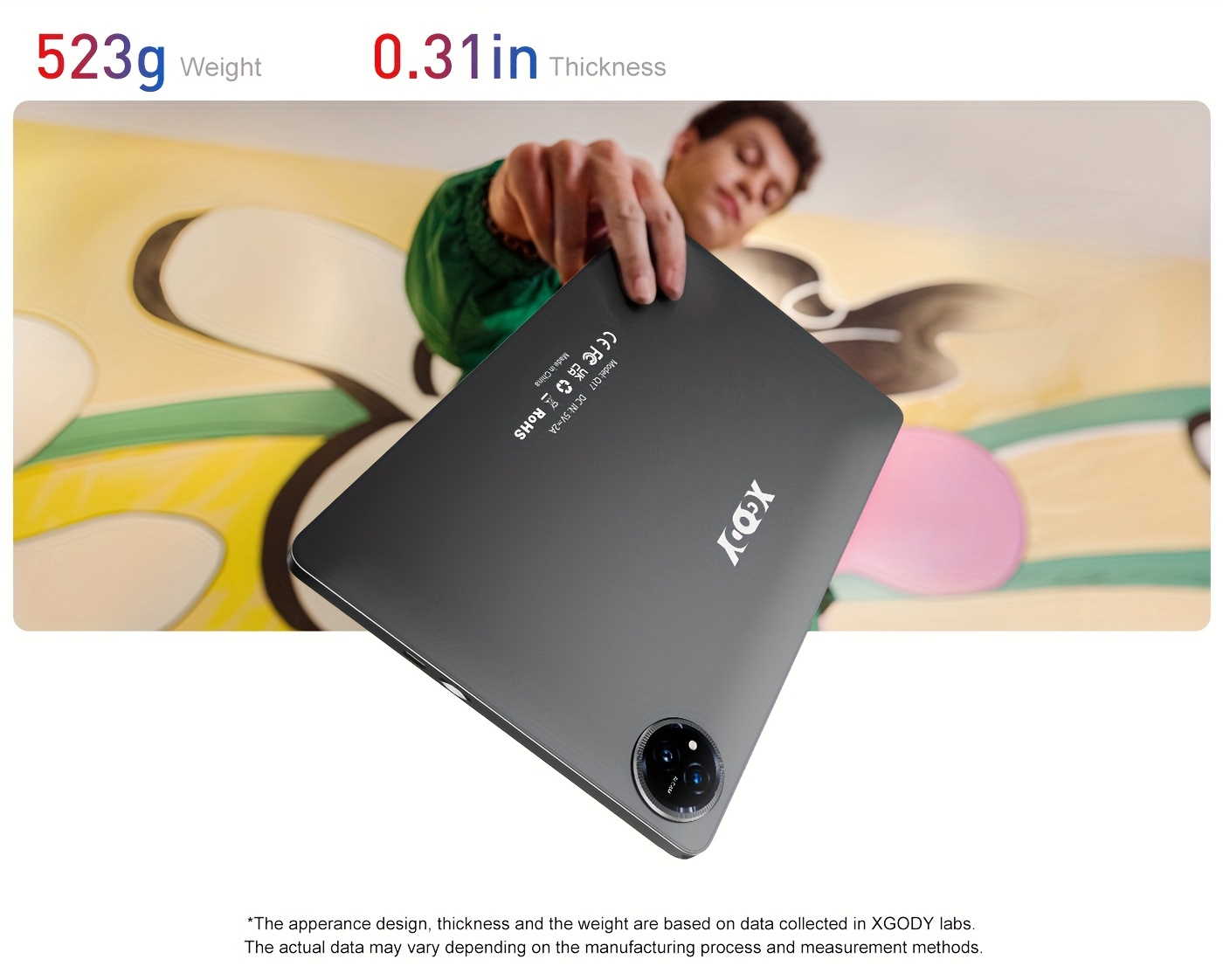 XGODY Android Tablet 2-in-1 Nieuwe Android 15, 11 Inch Pad HD+IPS Display, 16GB(8+8)RAM 256GB ROM met Toetsenbord, +Hoes, +Tabletfolie Ondersteuning 1TB TF Kaart Uitbreiding, 8-Core Unisoc T606 CPU, 8000mAh Batterij WiFi6, Buiten/Kantoor/Studie/Gaming, Grijs