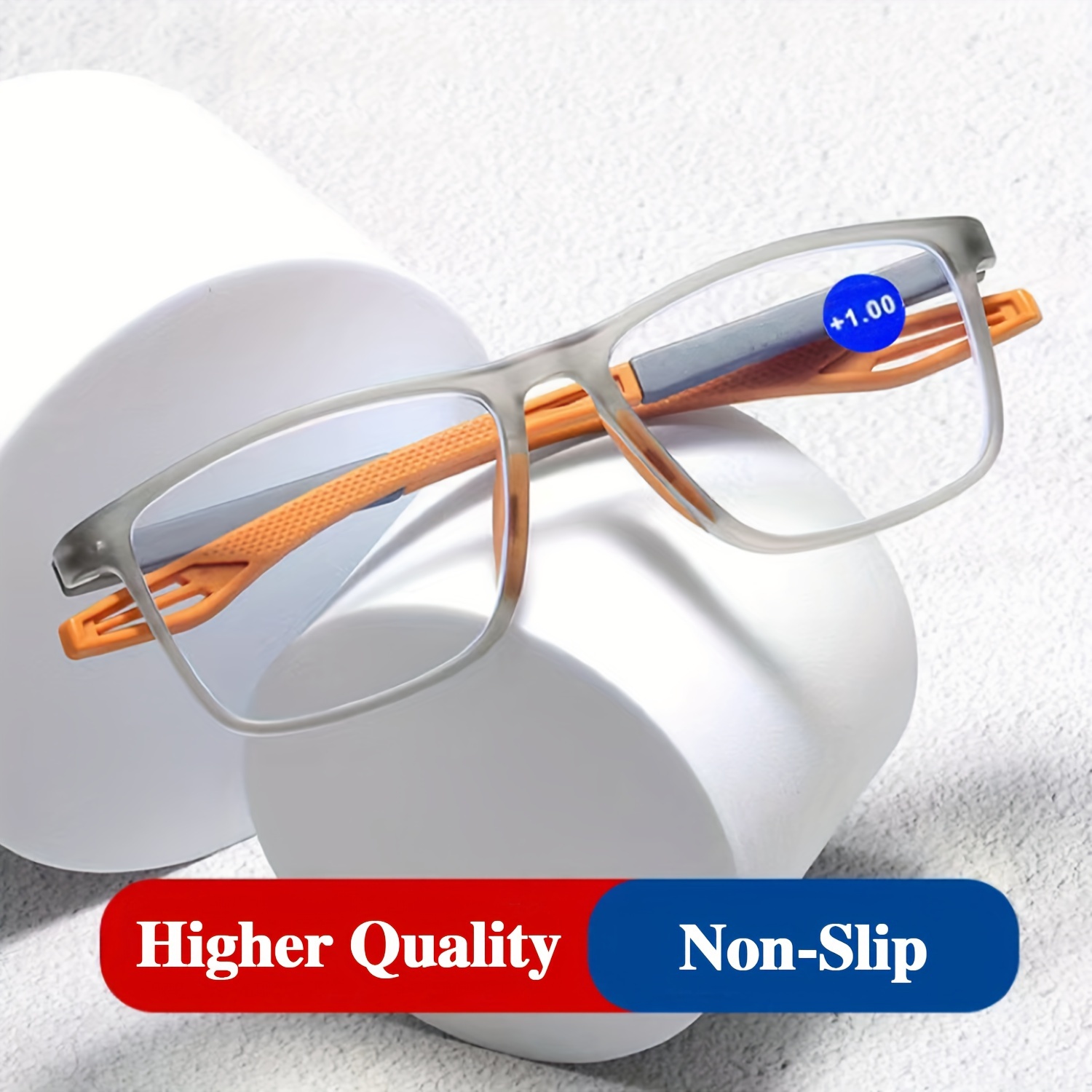 Gafas de lectura con lente gris fotocromática Presbicia para hombres, marco  cuadrado casual con marco de luz TR90