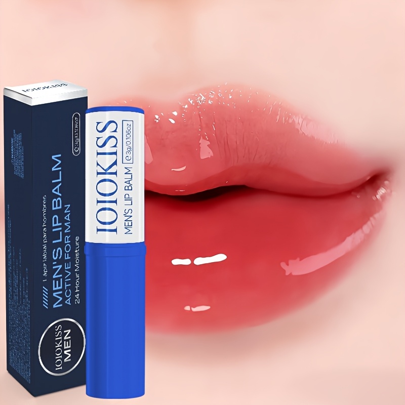 1pc Baume à Lèvres Homme au Collagène, Caféine et Rétinol - Hydratant, Nourrissant, Longue Tenue, Soin Doux pour Lèvres Sèches Jour et Nuit, Base Incolore pour Soin des Lèvres Homme en Automne et Hiver