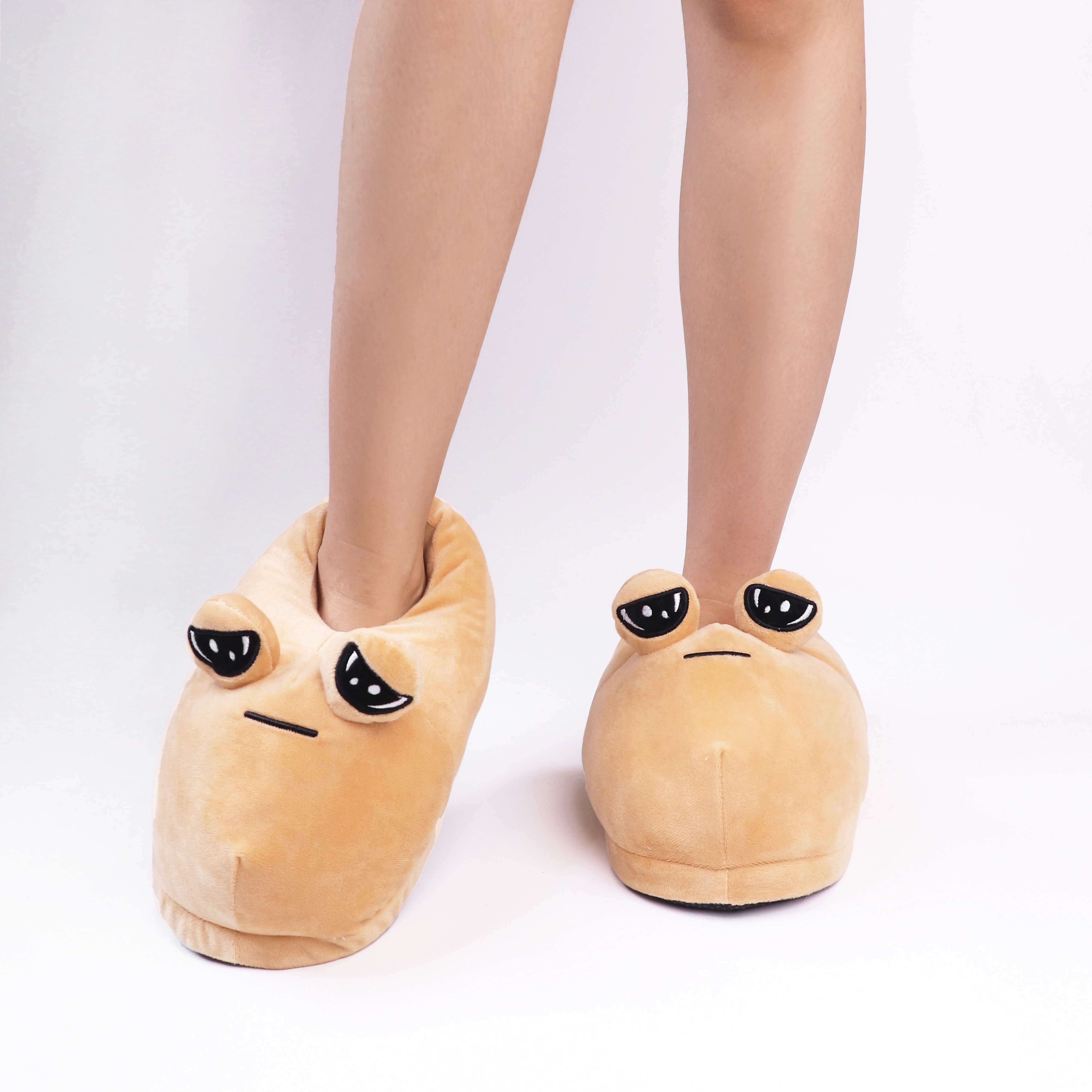 

Cute Cartoon Alien Design Slippers, Casual Slip On Plush Shoes, Comfortable Indoor Home Slippers