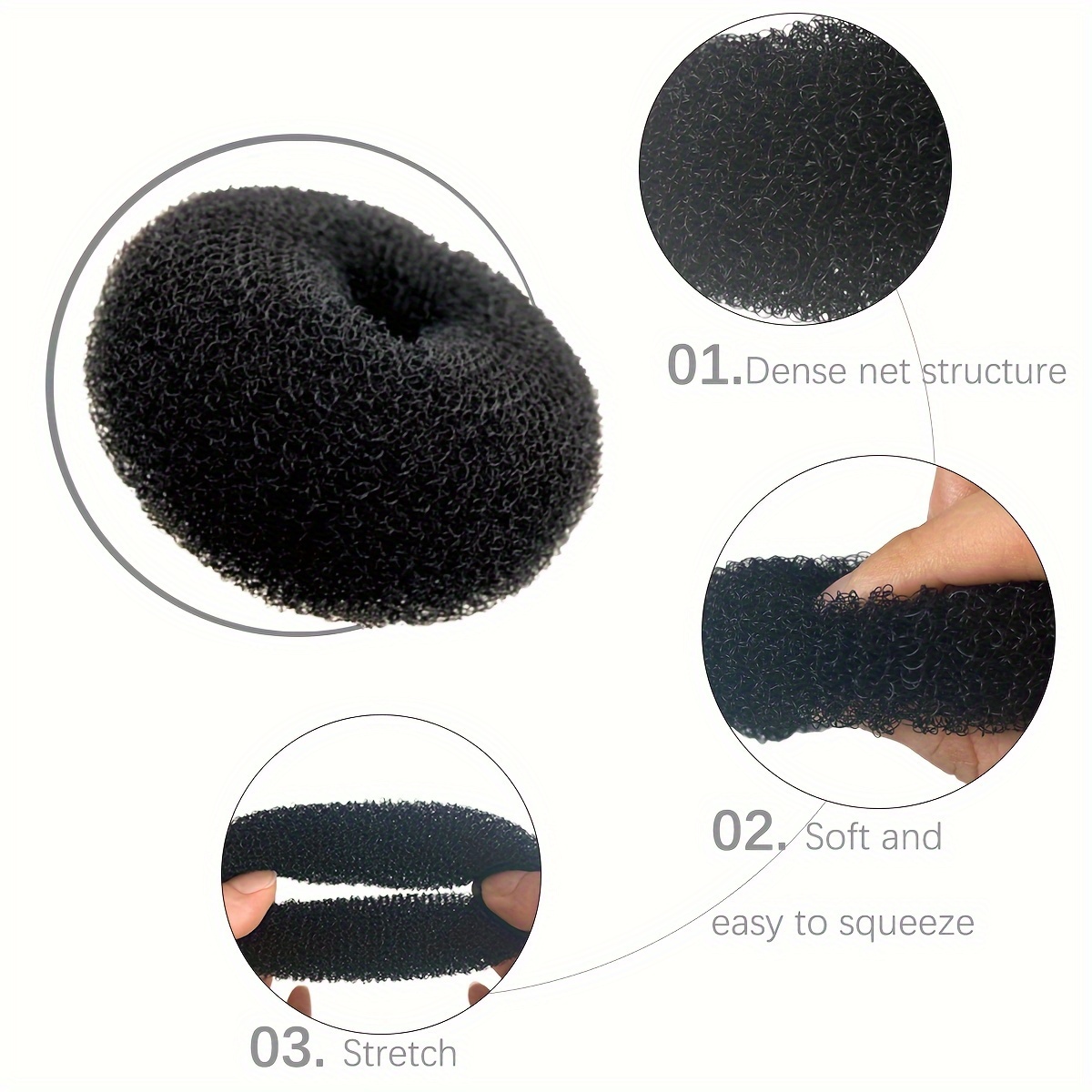 8pcs Donut Hair Bun Maker Set for Trendy Updo Hairstyles