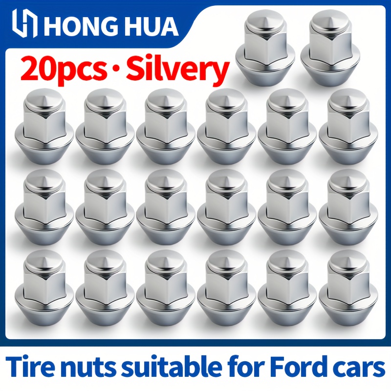 E-shop 20 Radachsenmutter - M12x1,5, 19mm Sechskant, 60° Konus, Einfach zu installierende Ersatzteile, geeignet für Ford Focus, , Kuga, , Everest,
