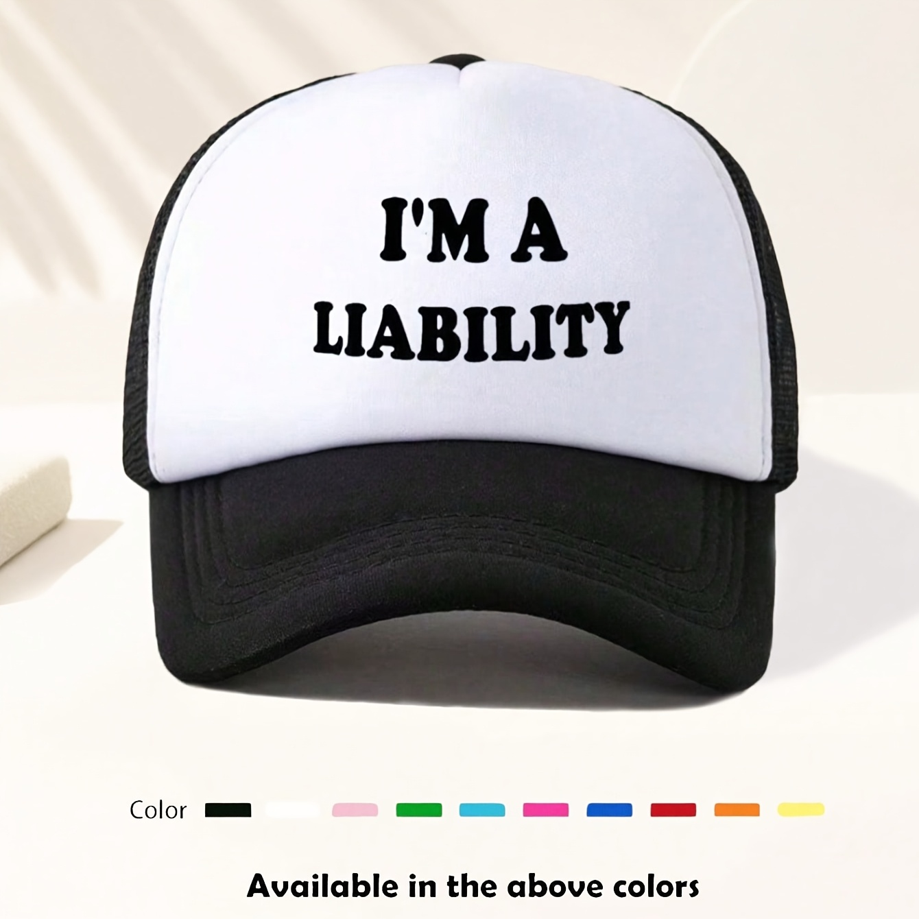 TEMU Casquette Baseball Unisexe en Tissu Tissé avec Impression " UNE RESPONSABILITÉ" pour de Match, Chapeau de Soleil Extérieur Ajustable, Idéal pour