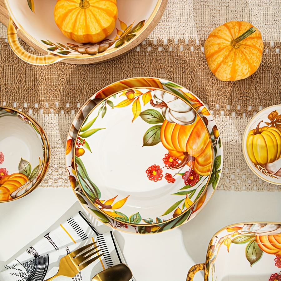 2pcs 6pcs pumpkin ceramic dinnerware set classic fall Temu Nigeria