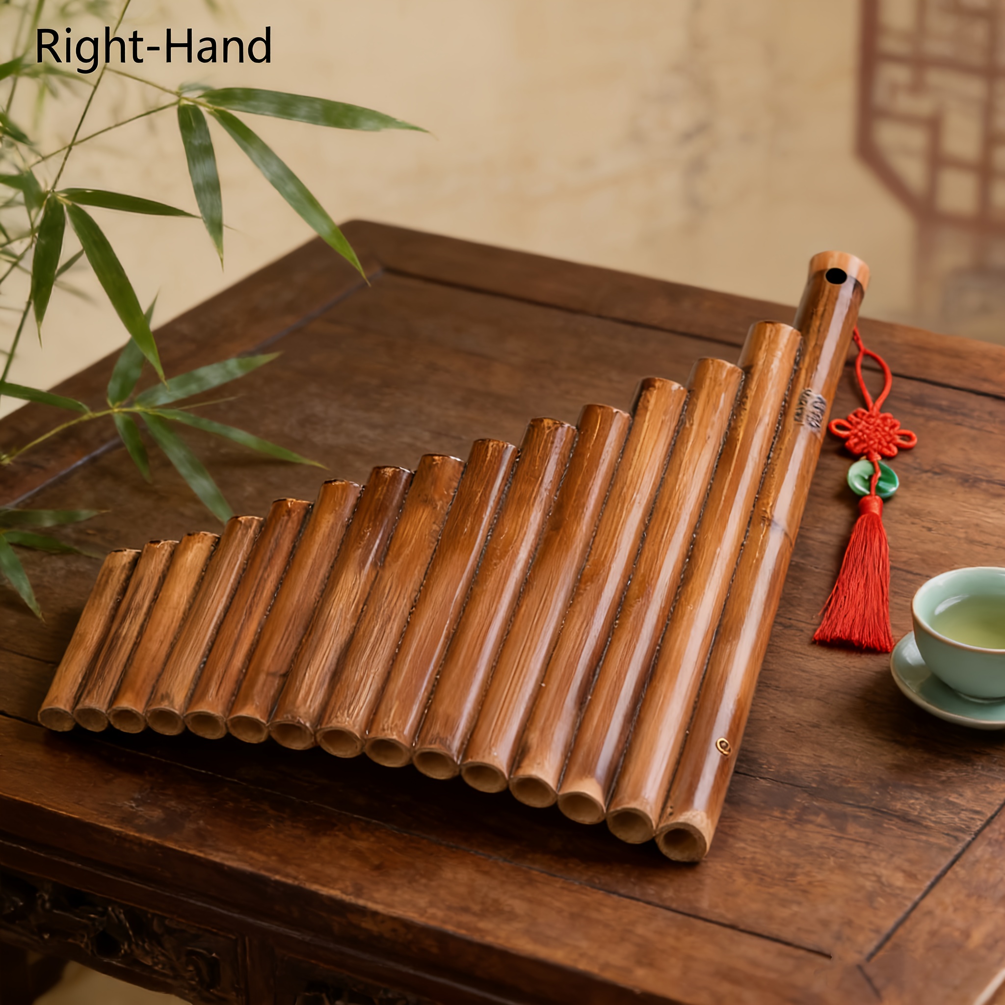 * Handgefertigte Bambusflte fr Anfnger & * - Holz (Bambus) Instrument  mit traditionellem Schlsselsystem