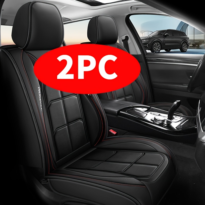 TEMU Car Seat Covers, 2pcs Pu Leather Seat Covers