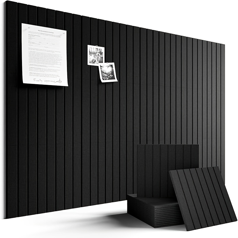 TEMU 6-pack Vertical Acoustic Panels, X X 0.35 Inches, High-quality High-density Sound-absorbing Panels For Wall Decoration, Suitable For Homes,