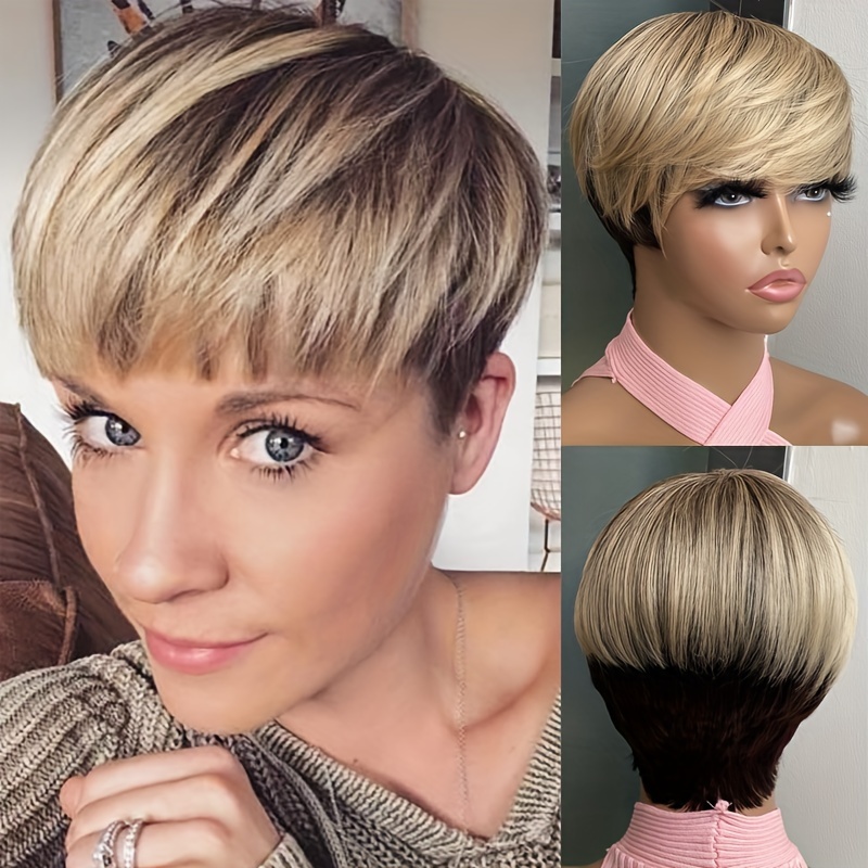 Short Pixie Cut Wigs Women Synthetic Hair Wigs Natural Temu