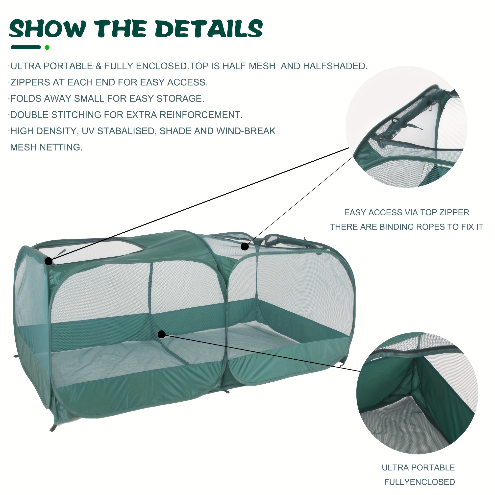 Foldable Portable Double-Room Pet Playpen