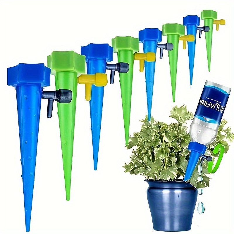 

10/20pcs, Adjustable Plastic Automatic Watering Spikes, 1.1 X 10.6 Inches Plant Water Drip Irrigation Tool For Home Potted Plants