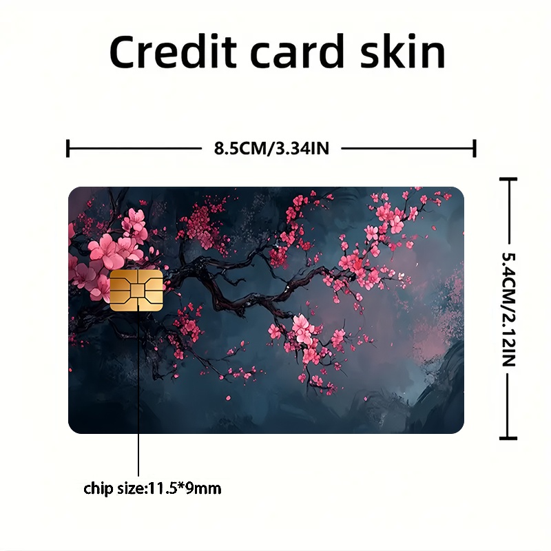 "cherry Pattern"credit Card Sticker Used For Ebt, Transportation, Keys, Credit Cards, Debit Cards, Card Skins, Protect Bank Cards, No Bubbles, High Quality, Suitable For Small Chip Cards