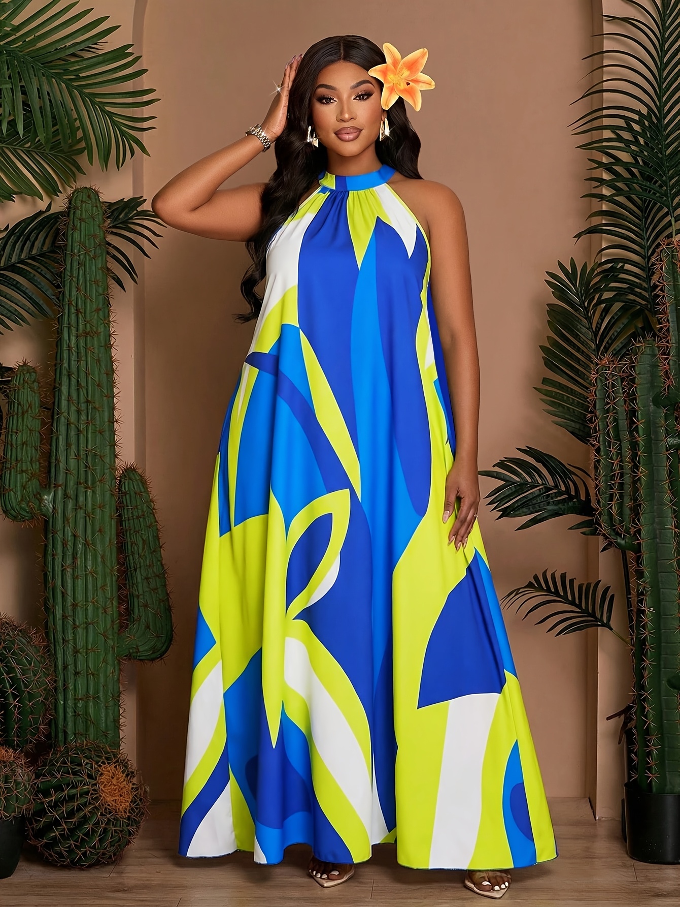 plus size dresses for beach vacation plus size womens spring summer loose fit casual Womens Dress