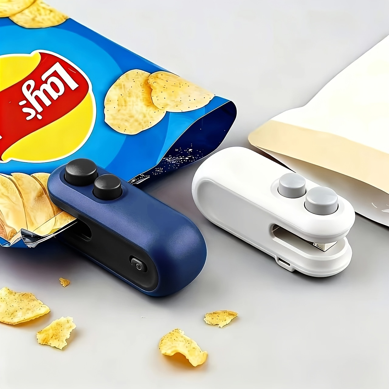 imagen del artículo selladora al vacío mini usb de  , portátil, para   fritas, snacks, café, mantiene frescos, magnética, recargable, para hogar y viajes