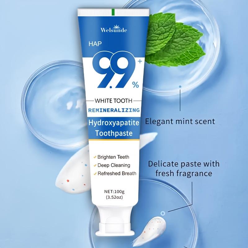 4 Packs Remineralizing Toothpaste, Effect & Deep Cleaning, Polishing & Brightening Teeth, Mint Flavor Helps Keep Breath Fresh, Plaque, Hypoallergenic for Sensitive Teeth, Oral Health & Hygiene, Travel-100g*4, for Everyone Use - Image 9