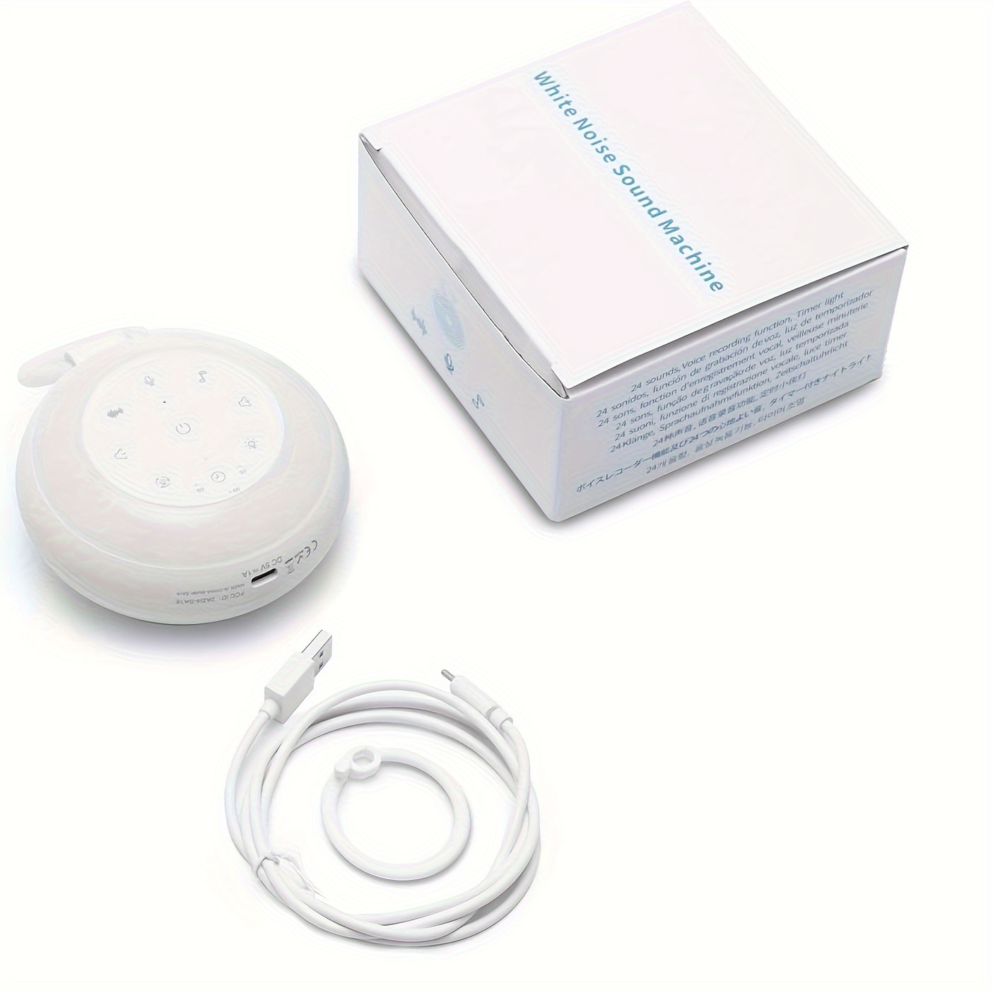 sa18 white noise sound machine with 24   adjustable night light portable travel hook ideal for relaxation and   details 10