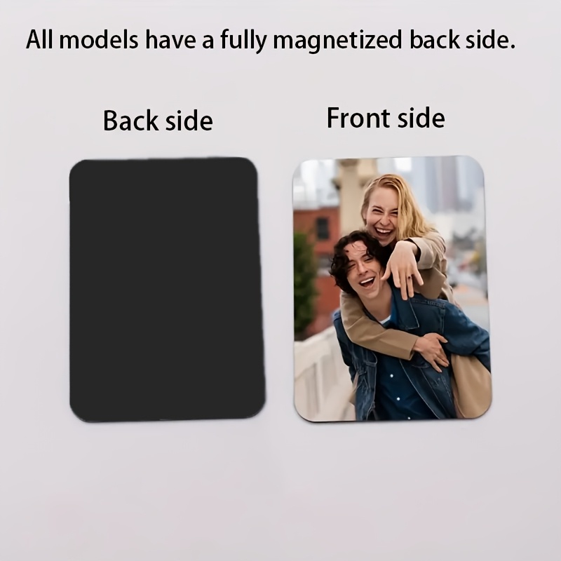TEMU Magneti da frigo con foto personalizzate - Magneti con foto di famiglia personalizzati a forma di cuore, , e , decorazione per le feste e arredo