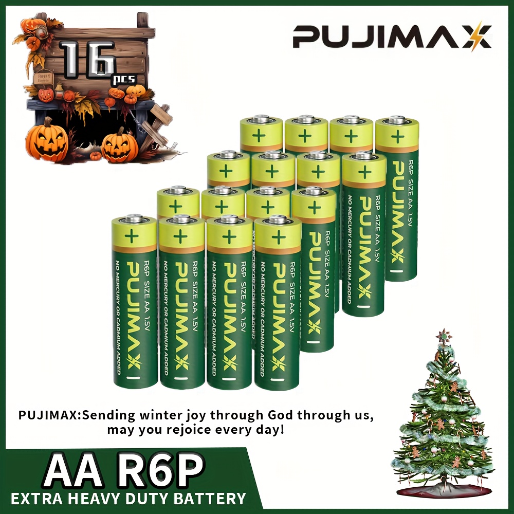 

Aa Carbon Disposable Batteries - 4/8/12/24pcs, Halloween & Christmas Toys, Remote Controls | 1.5v R6p, Long- 4 Years