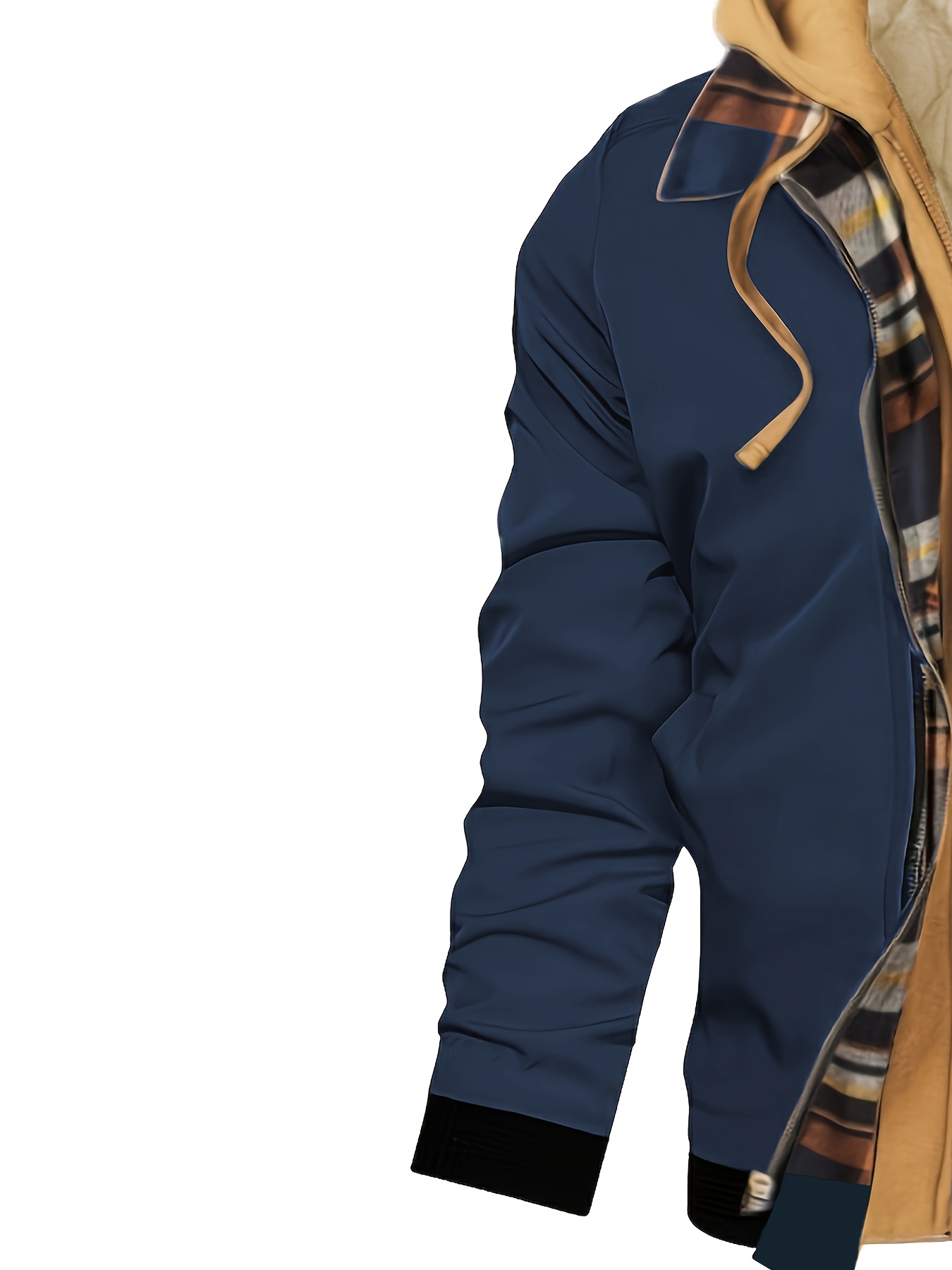 Veste d'hiver à capuche pour homme Pearson OBM, style coréen, un vêtement d'extérieur décontracté et tendance, couleur unie, style formel, avec détails de fermeture éclair