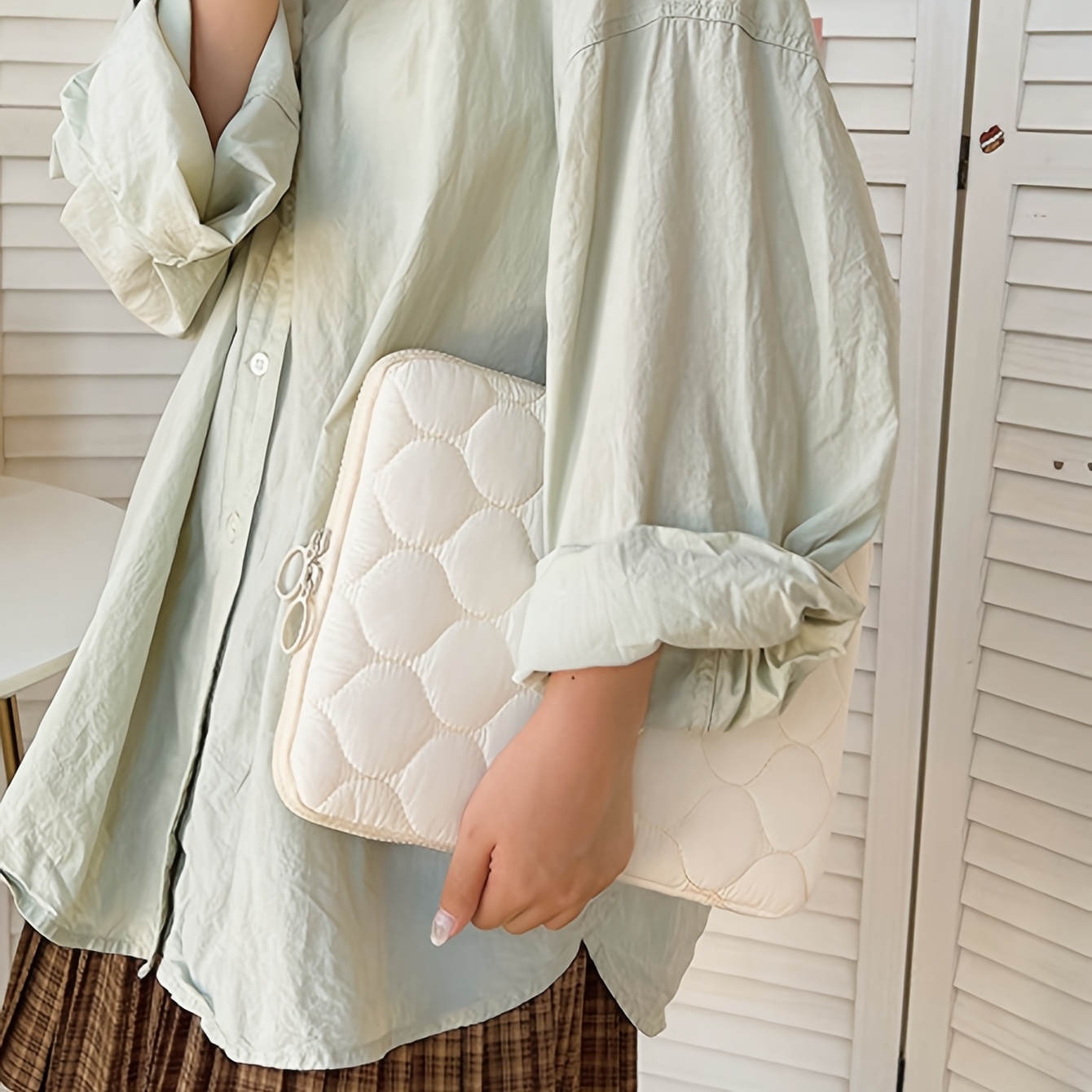 TEMU 1pc 11-inch, 13-inch, 15-inch New Style Bag, Fashionable Tablet Bag, Fresh Candy-colored Laptop Bag