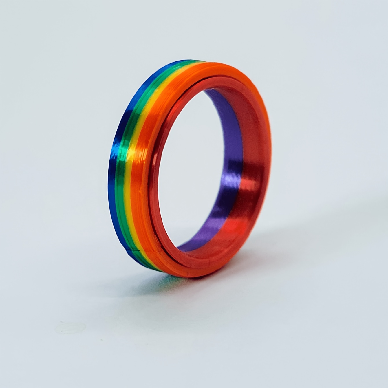 Rainbow Fidget Spinner Ring for Women, Party Jewelry