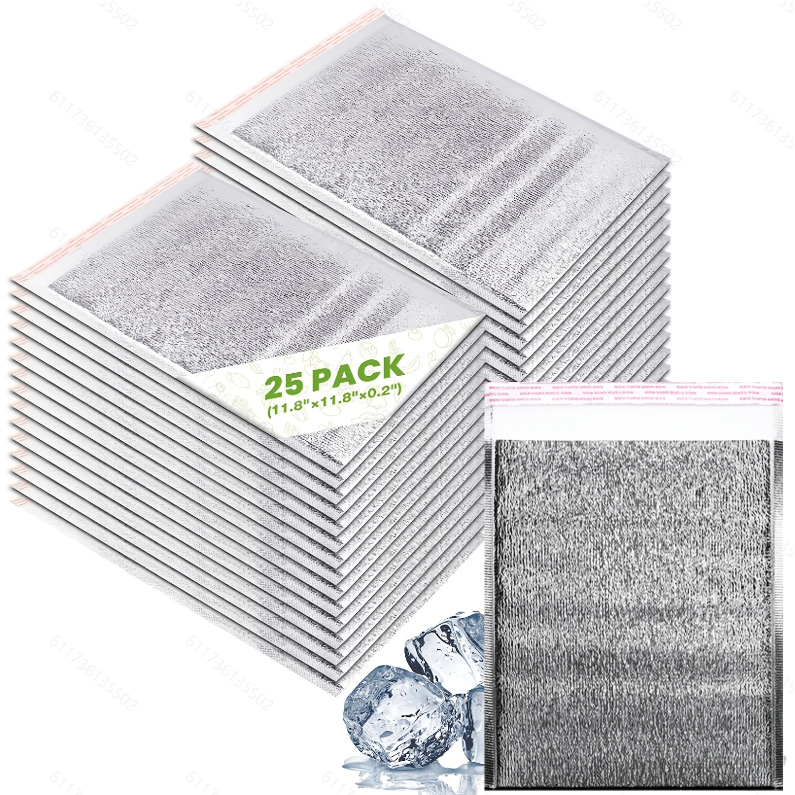 TEMU 25 Pack Insulated Bags 11.8x11.8 Inches - Self-sealing Adhesive Pizza Delivery Bags, Thermal Mailers For Food, Lunch Bento, Liners, Non-food