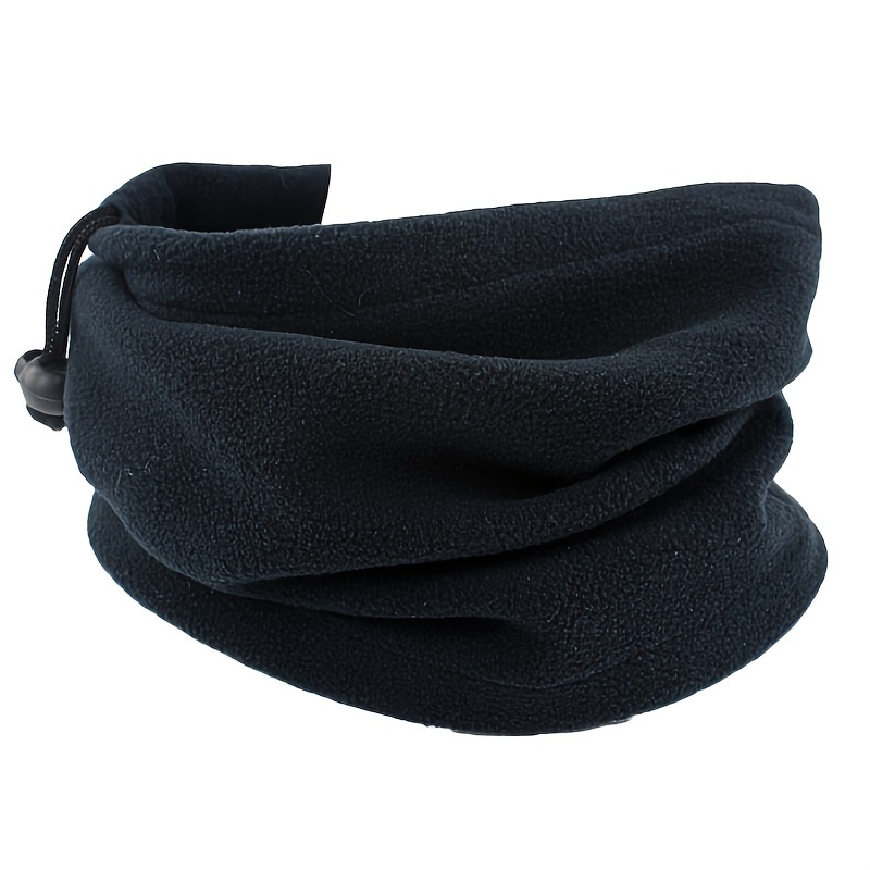 Autumn Winter Style Fleece Adjustable Neck Gaiter Women's Scarf 3-in-1 Multifunctional Ski Hat
