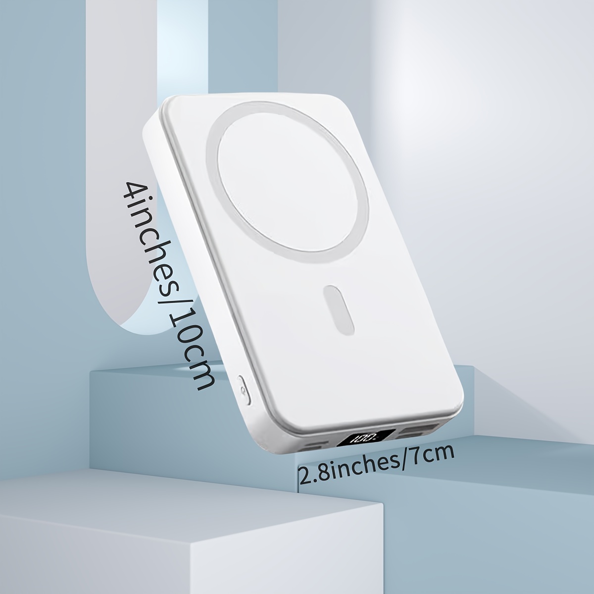 10, 000mAh Magnetic Portable Power Bank with LED Display – Fast Charging Battery Pack, Compact Design, and Convenient Power Solution for iPhone 16/15/14/13/12Pro/Pro Max/Plus/Mini