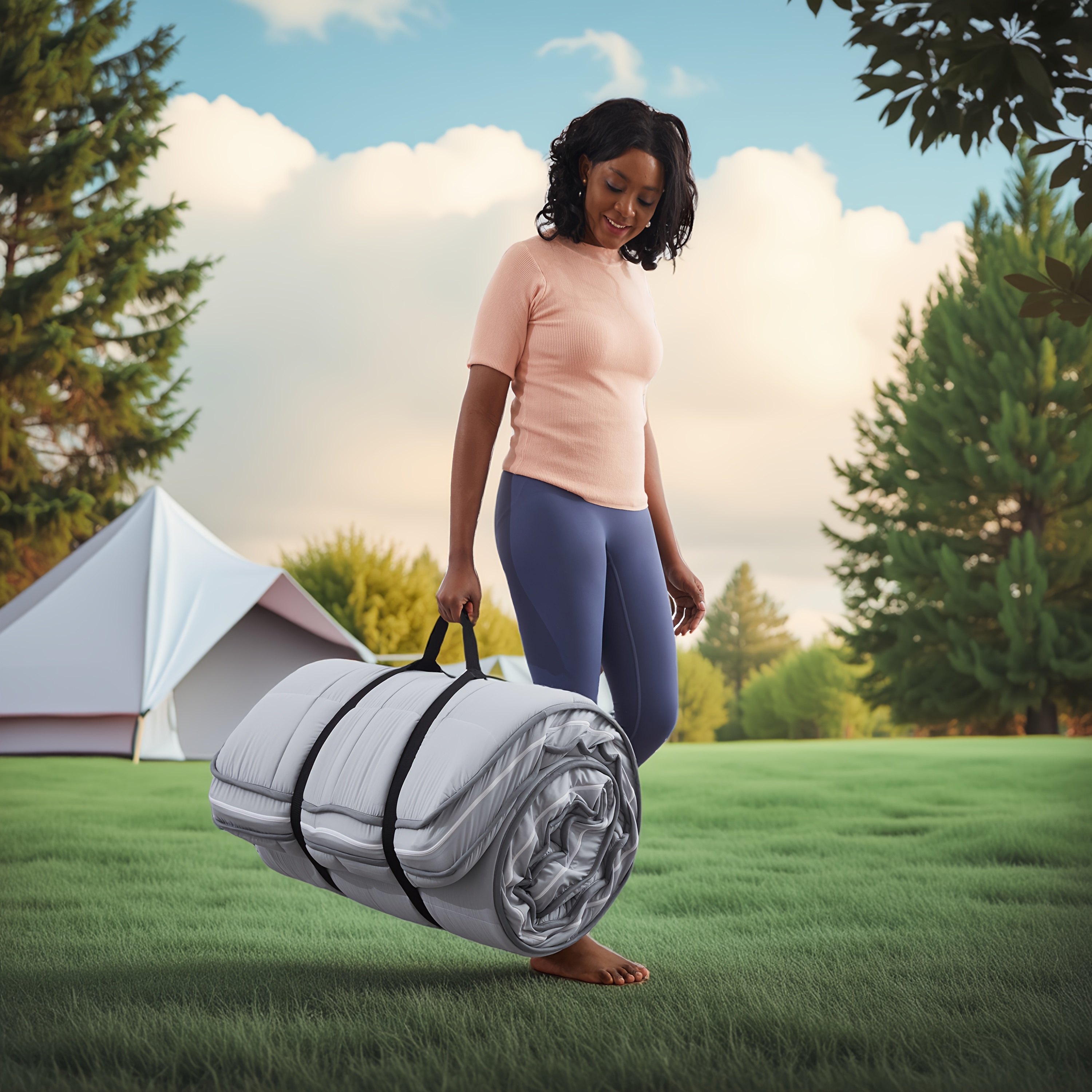 traveler, gel-infused memory foam mattress topper - machine