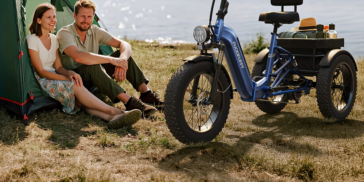 full suspension   for adults rear mounted high power motor 20 tire wide seat   with reverse 48v 720wh battery 75 miles 19mph cargo tricycle with torque sensor large basket turn   adult tricycle   riding sturdy frame     motor reinforced tires cargo bike powerful motorcycle e bike Product details 1