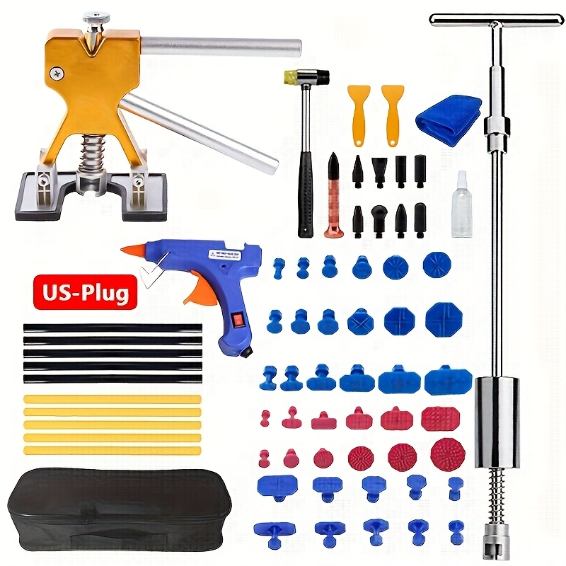 TEMU 77pcs/ 70pcs Dent Puller Kit, Body Repair Dent Removal Tools, Paintless Dent Removal Kit With Dent Puller
