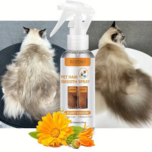 instant cleaning softening pet hair fragrance spray 100ml with multiple natural moisturizing ingredients features a spray nozzle for easy application instantly frizz with a single spray providing deep hydration and instant