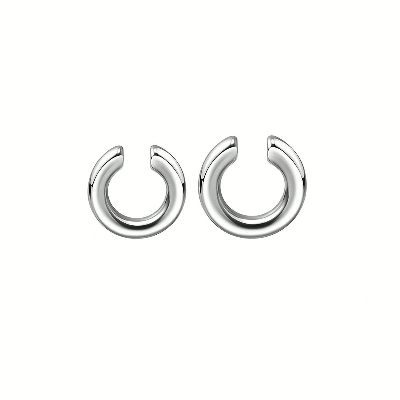 TEMU 1 Pair Round Ear Clips, Women's Elegant Style Ear Cartilage Clips, Round Design No Piercing Earrings, Fake Piercing Daily Wear Jewelry Gift