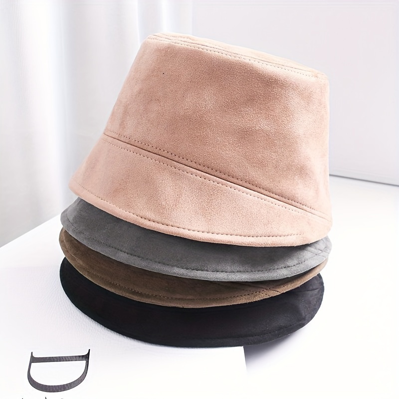 Classic Solid Color Bucket Hat Short Brim Casual Sun Hats - Temu