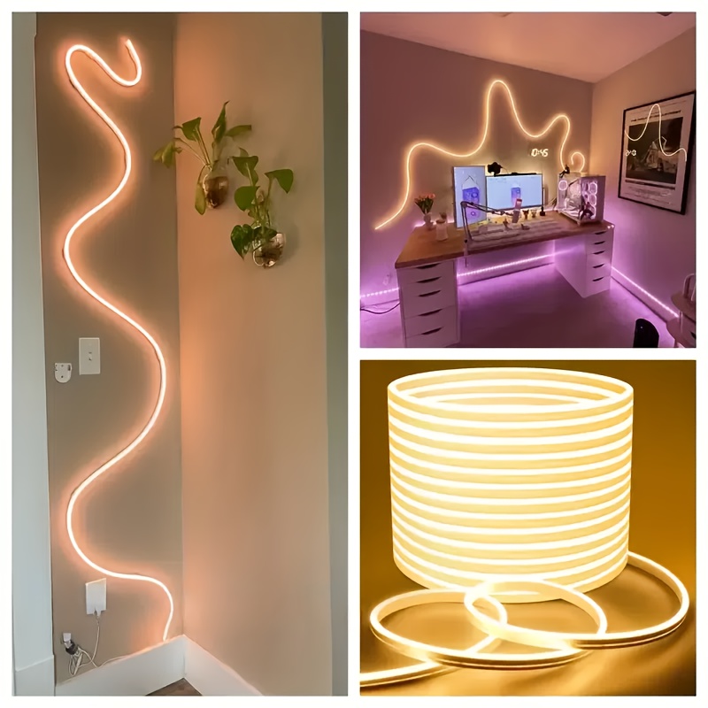 Led Strip Diy Reading Lamp Feet Neon Light Strip DC12V Flexible DIY LED SMD  2835 120LEDs/M IP67 Waterproof DIY Light Warm Home Decoration Rgb Led