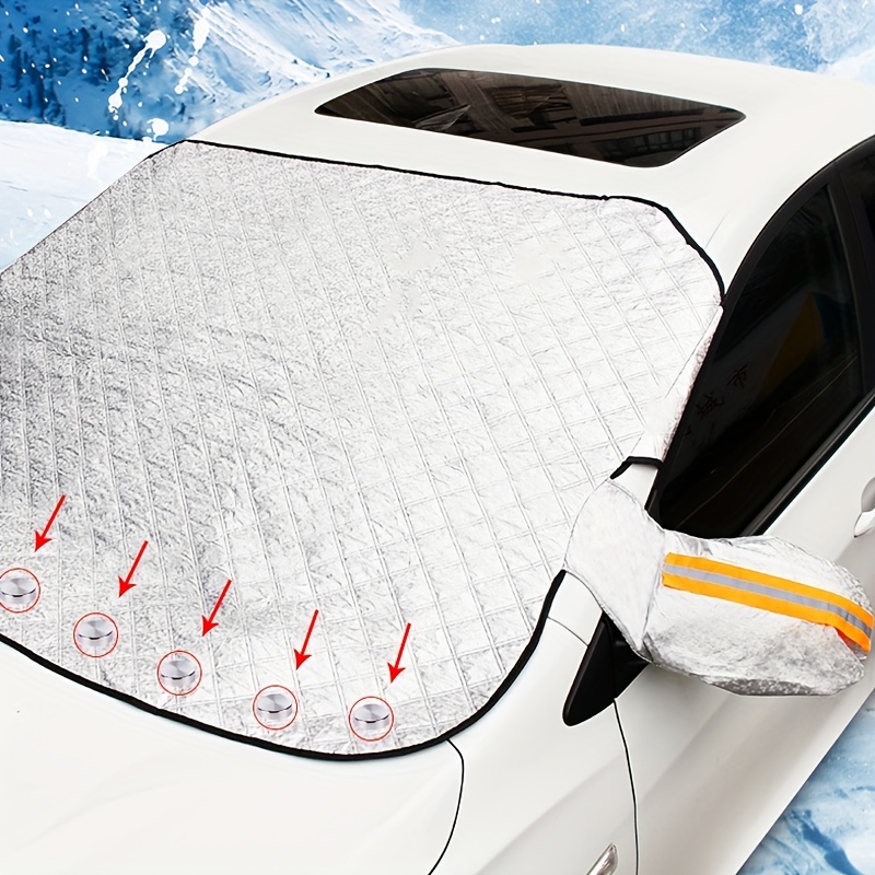 

160*116cm Thickened Car Snow Car Sunshade Thickened Anti-frost And Universal Car Snow With 5 Adhesive Magnets