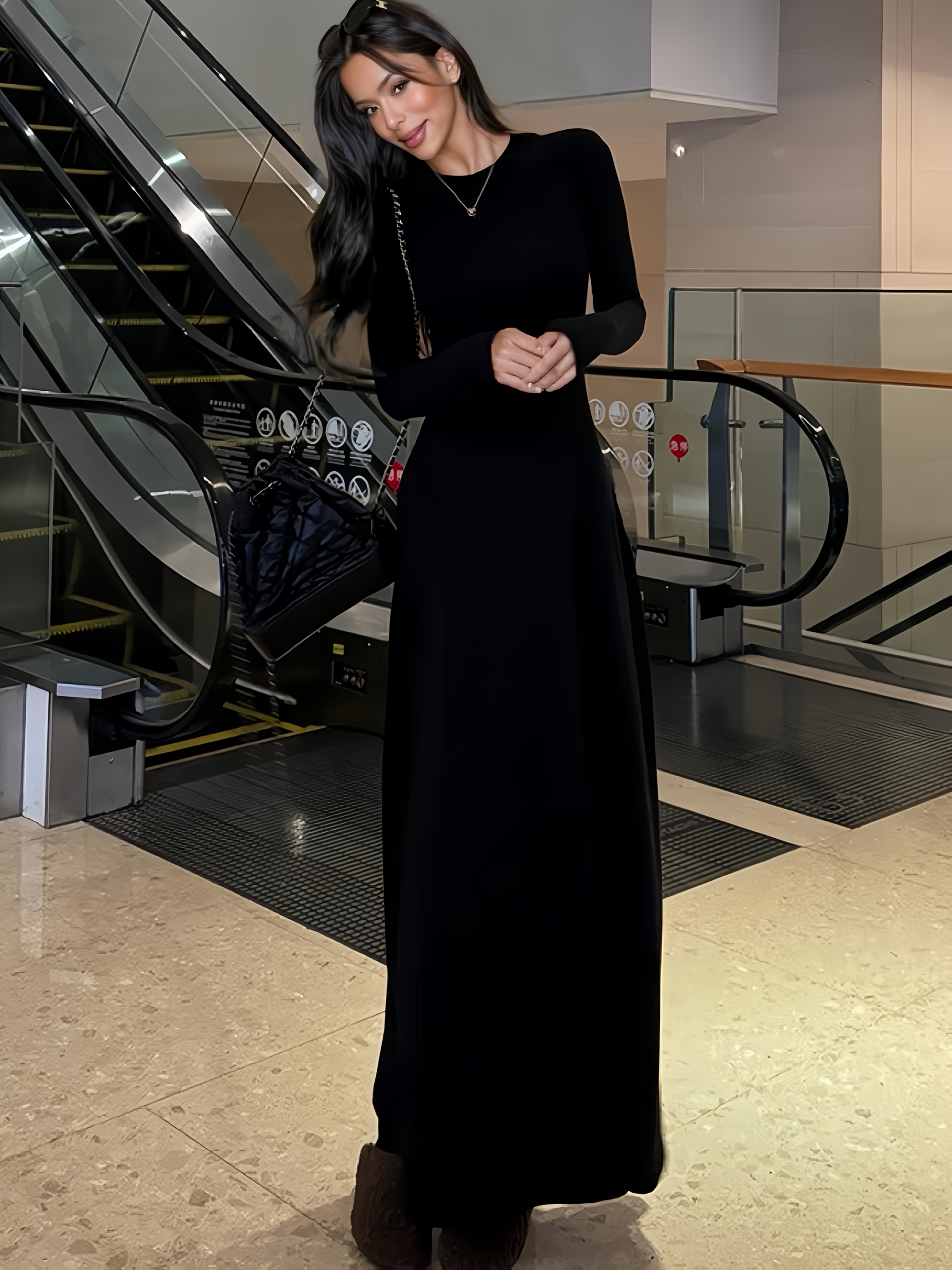 sachin and babi light blue dress Raelynn Plus Size Round Neck Black Evening Dress– Hello Curve