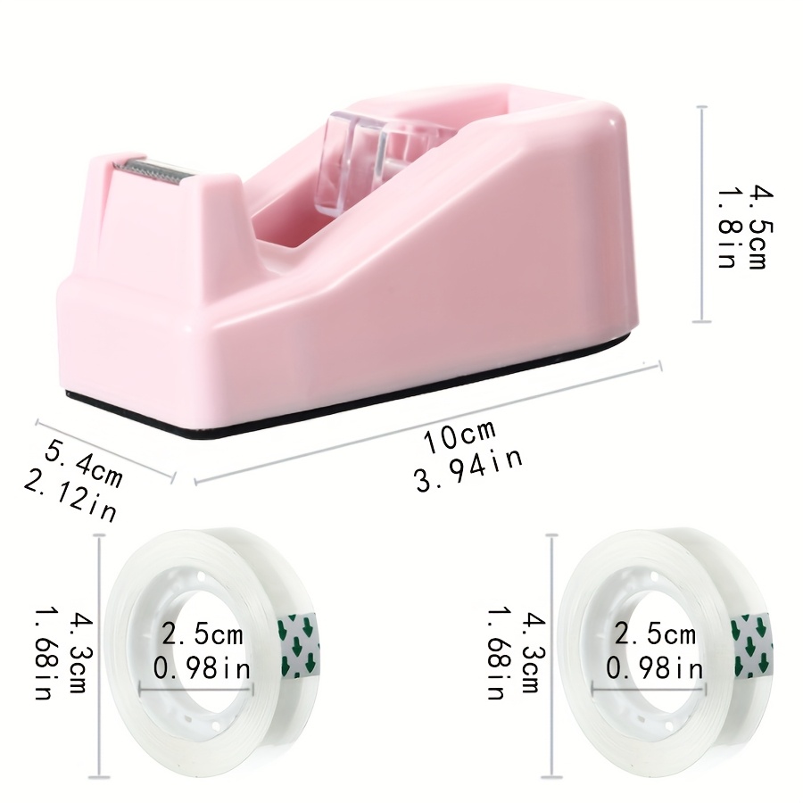 TEMU Tape Cutter Set Includes 2 Rolls Of Tape. Desktop Tape Dispenser, Suitable For Office Desk Stationery. Suitable For Organizers And Homes. 4