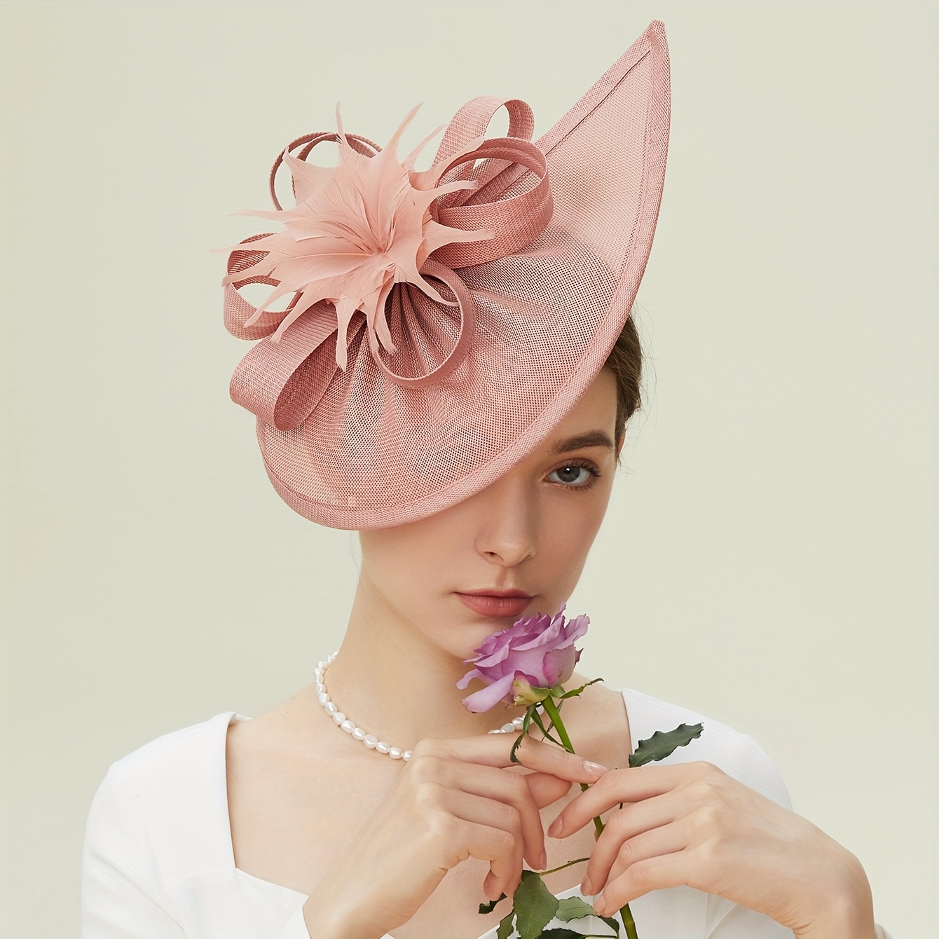 tea party fascinator hat women headwear derby pillbox church  display picture 1