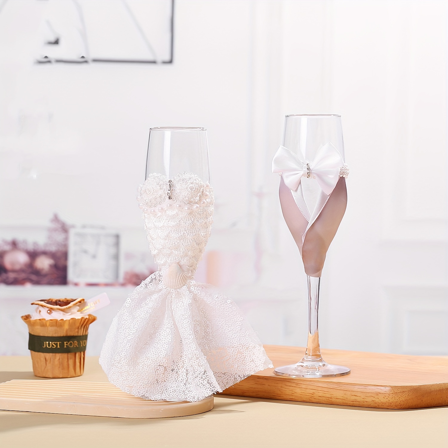 wedding dress gift set reusable gray suit design hand wash only multi purpose for romantic celebrations ideal for halloween diwali easter valentines thanksgiving includes 2 flutes decanter perfect for kitchen dining details 1