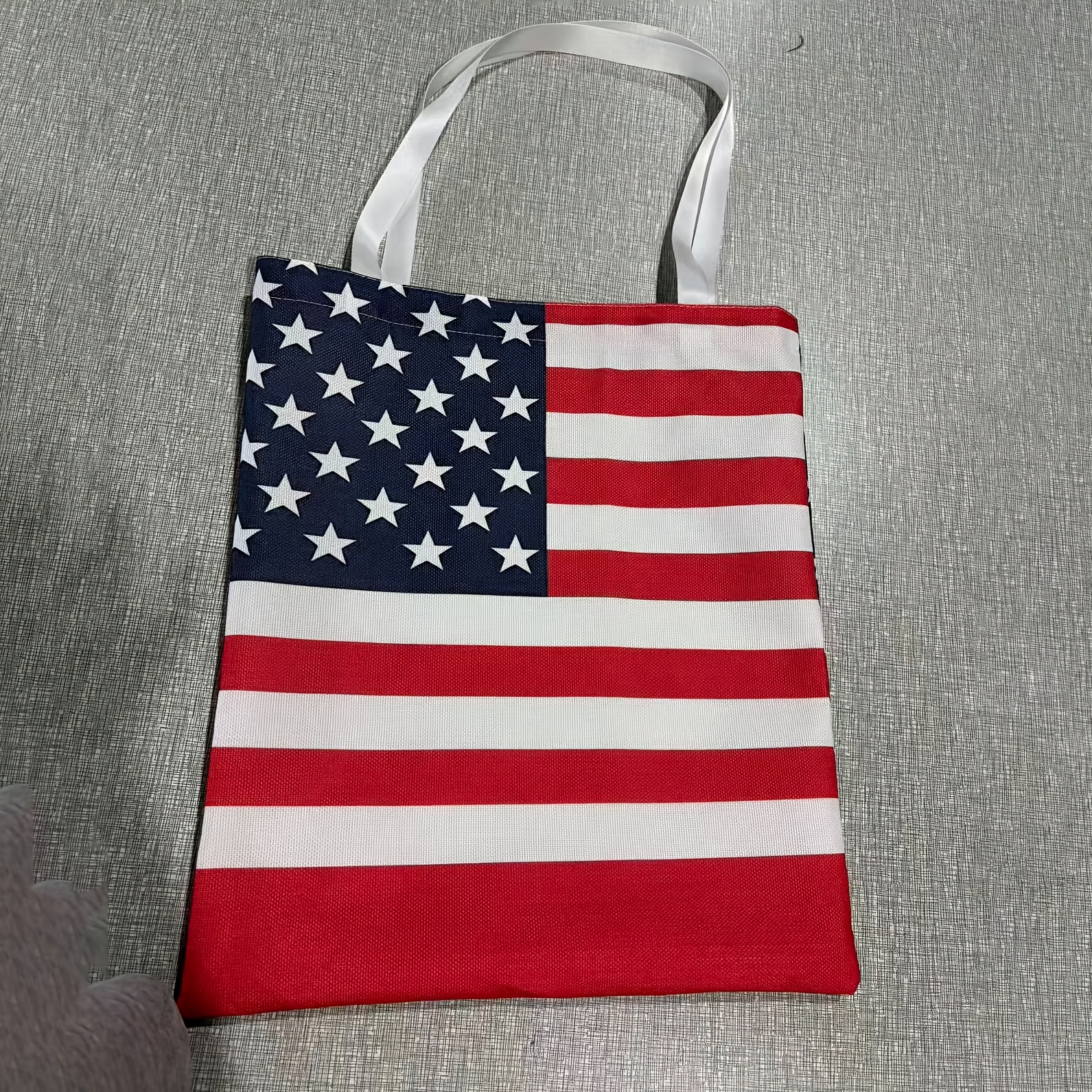 TEMU A Women'-shoulder Bag, Multifunctional, Featuring An Exquisite American Flag Theme Design, 2d Flat, Double-sided Printing, Foldable, Reusable.