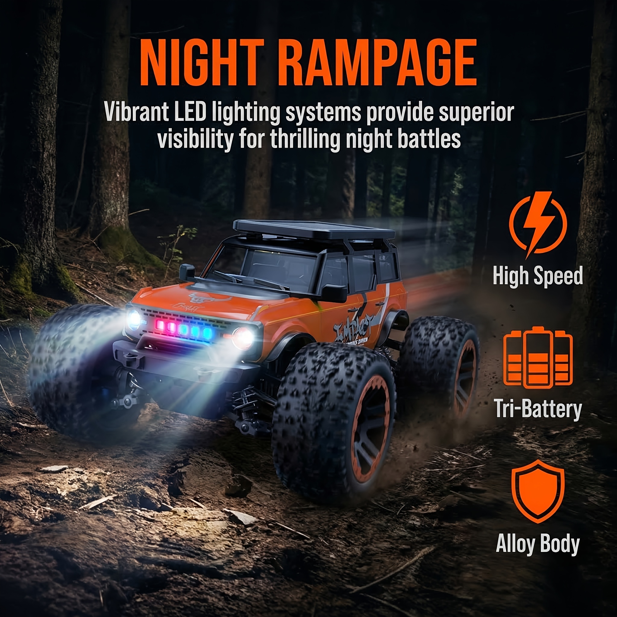 Image of 1:20 Brush Motor 45km/h Remote-controlled Off-road Vehicle | 4wd Ferngesteuertes Auto High Rc Buggy Toy For Childrens Gift, Mixed Color, Battery-powered, 2.4ghz Wireless, Rechargeable Lithium Battery