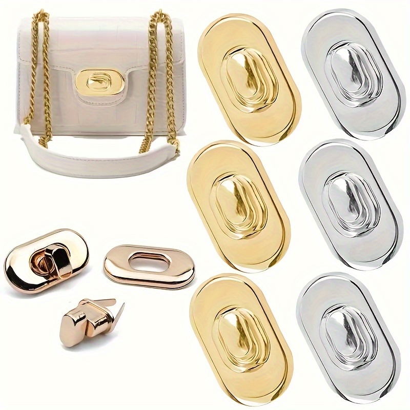 

6pcs Iron Snap Button Clasps For Diy & Handbag Making - Metal Twist Fasteners, For & Accessories