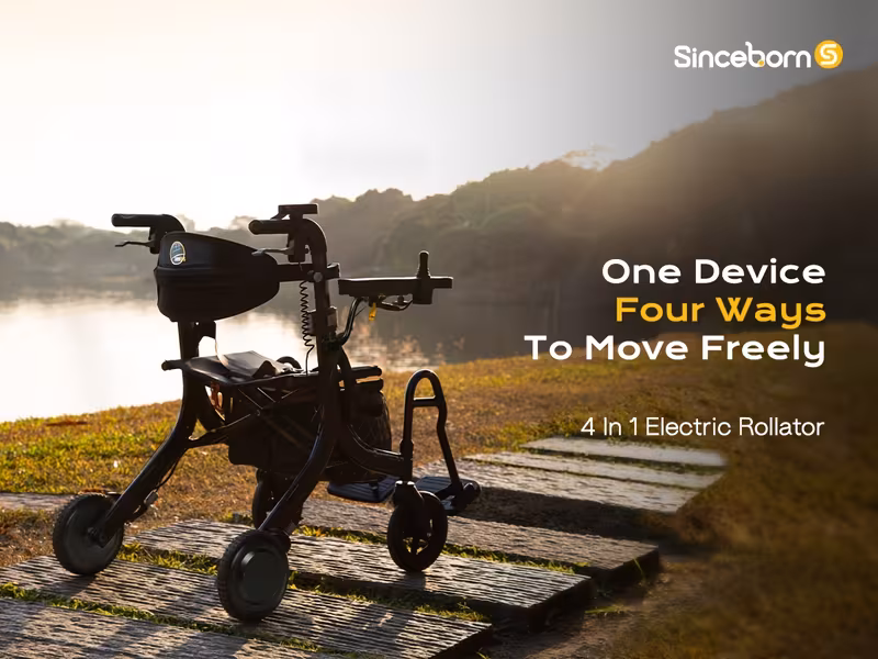 4in 1 rollator walker electric wheelchair combo electric rollator walker with foldable lightweight transport wheelchair 600w magnesium alloy motor ideal for elderly rehab Product details 0